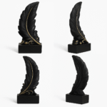 Elegant Feather Decorative Sculptures - Image 2