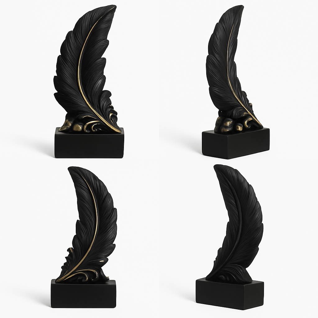 Elegant Feather Decorative Sculptures(4) Elegant Feather Decorative Sculptures - Image 2