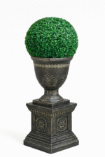 Luxury Artificial Topiary Ball Plant with Ornate Urn Pot – Indoor & Outdoor Decorative Greenery
