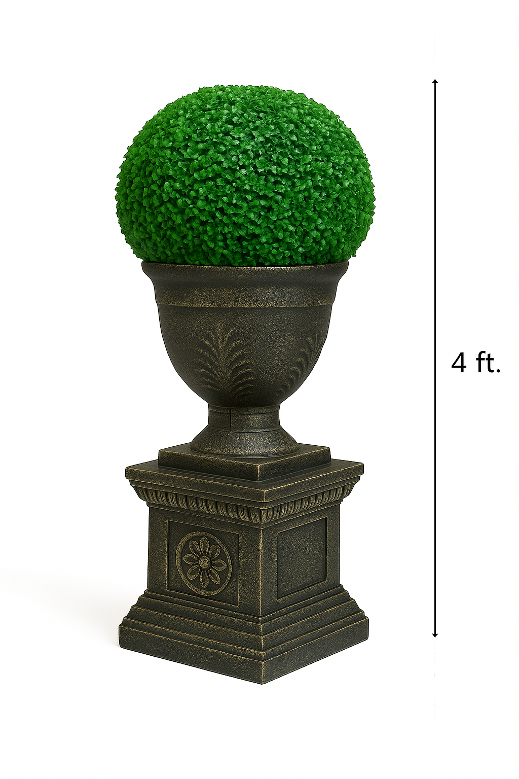 Luxury Artificial Topiary Ball Plant with Ornate Urn Pot – Indoor & Outdoor Decorative Greenery(3) Luxury Artificial Topiary Ball Plant with Ornate Urn Pot – Indoor & Outdoor Decorative Greenery - Image 3