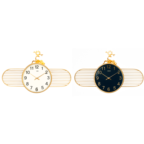 Luxury Golden Frame Wall Clock – Modern Decorative Timepiece (White & Black Variants)