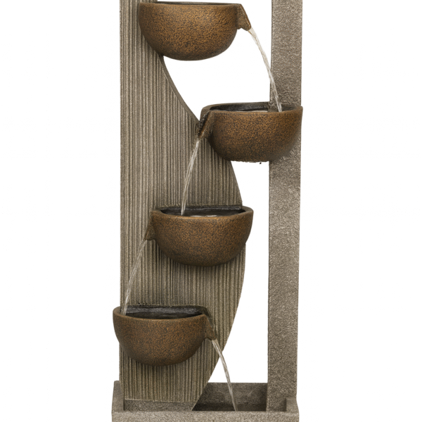 Modern 4-Tier Cascading Water Fountain – Indoor & Outdoor Decorative Feature