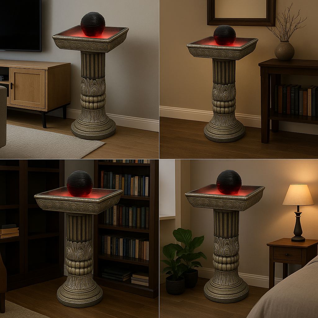 Regal Pedestal LED Water Fountain(3) Regal Pedestal LED Water Fountain - Image 3