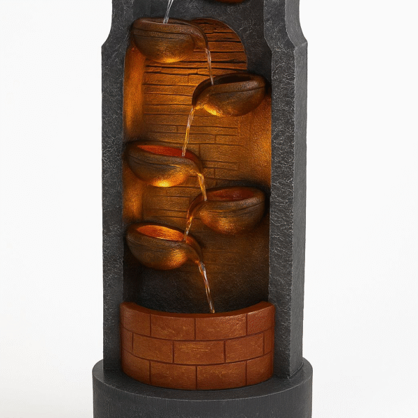 Rustic Cascade LED Water Fountain