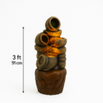 Rustic Cascade Pot Fountain with LED Lights - Image 4