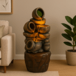 Rustic Cascade Pot Fountain with LED Lights - Image 2