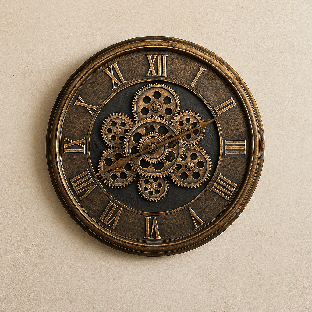 Vintage Gear Roman Wall Clock(2) Vintage Gear Roman Wall Clock - Image 2