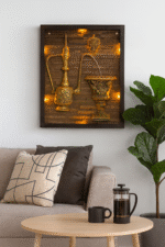 Golden Heritage Wall Fountain with LED Backlight - Image 3