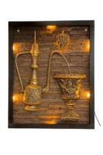 Golden Heritage Wall Fountain with LED Backlight