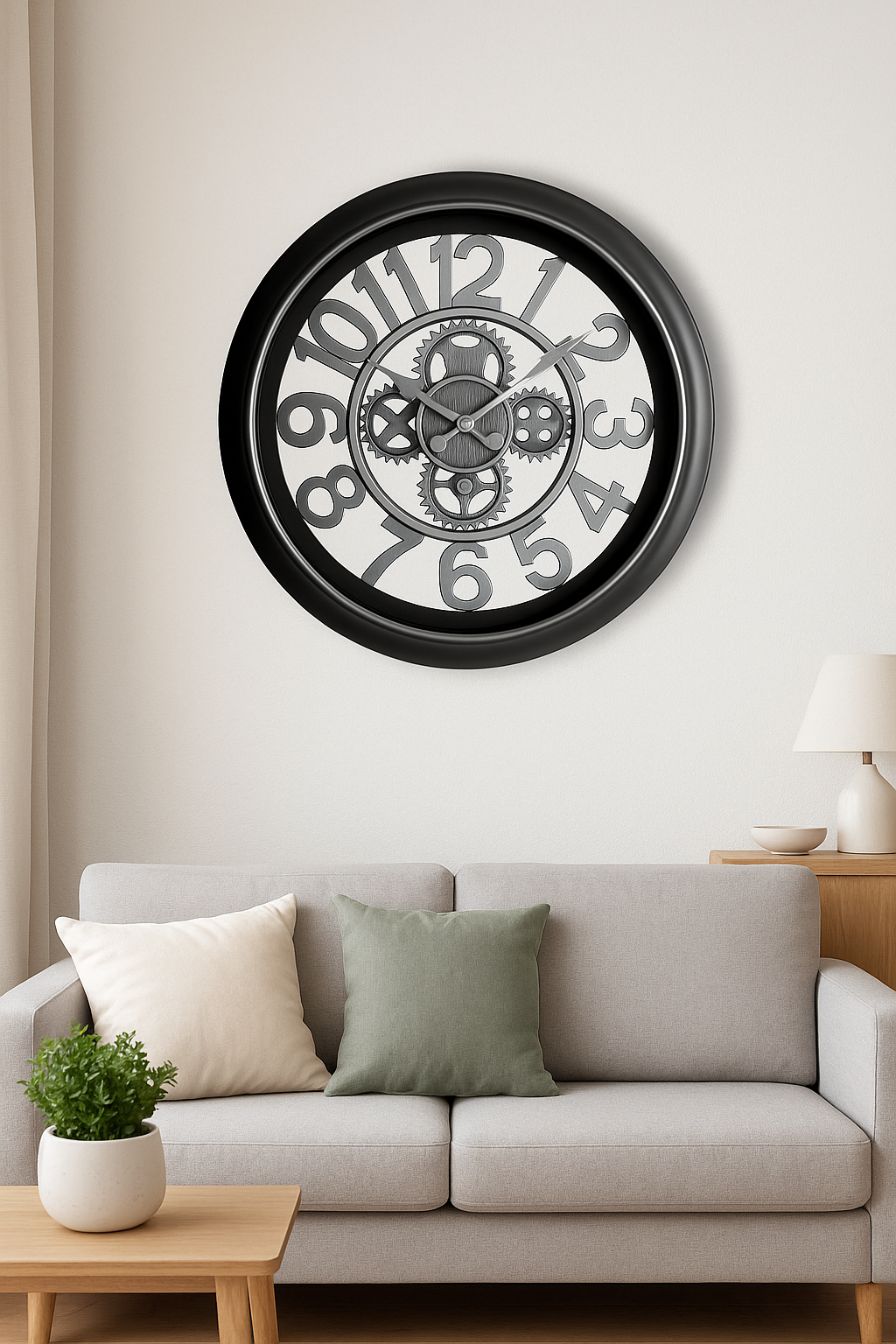 Steampunk Inspired Gear Wall Clock(5) Steampunk Inspired Gear Wall Clock - Image 3