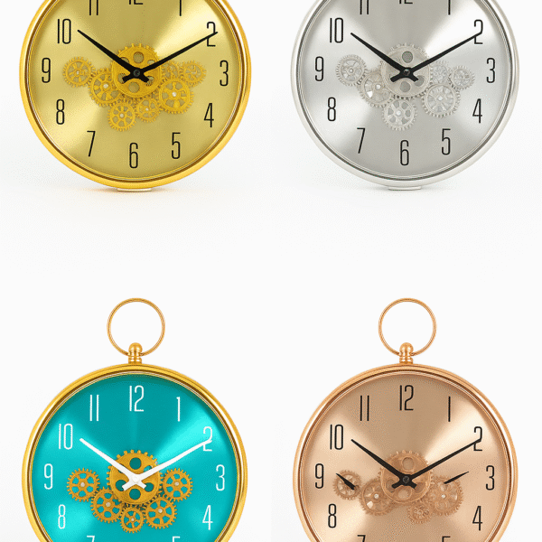 Vintage Gear Pocket-Style Wall Clock