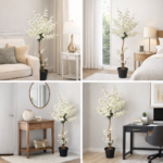 Elegant Ivory Blossom Artificial Tree - Image 3