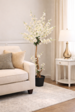 Elegant Ivory Blossom Artificial Tree - Image 5