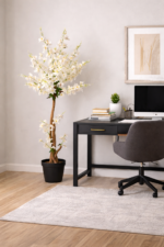 Elegant Ivory Blossom Artificial Tree - Image 8