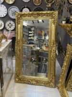 Luxury Baroque Full-Length Gold Fiber Mirror | Ornate Antique-Style Standing Mirror for Living Room & Bedroom - Image 3
