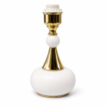 Luxury Gold & White Table Lamp with Fabric Shade – Modern Bedside & Living Room Lamp - Image 4