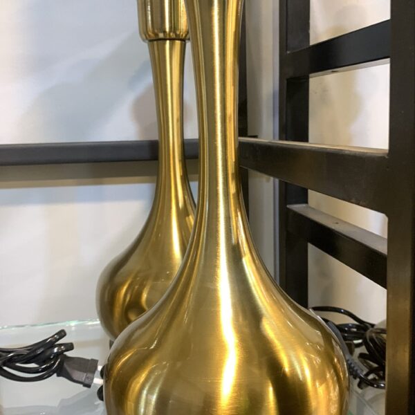Luxury Gold Teardrop Table Lamp | Modern Metallic Decorative Side Lamp for Bedroom & Living Room