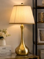 Luxury Gold Teardrop Table Lamp | Modern Metallic Decorative Side Lamp for Bedroom & Living Room - Image 2