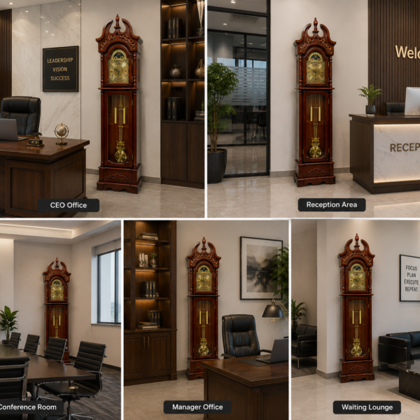 Royal Heritage Wooden Grandfather Clock – 72 Inch | Classic Pendulum Floor ClockSize: 72” H × 18” W × 10” D