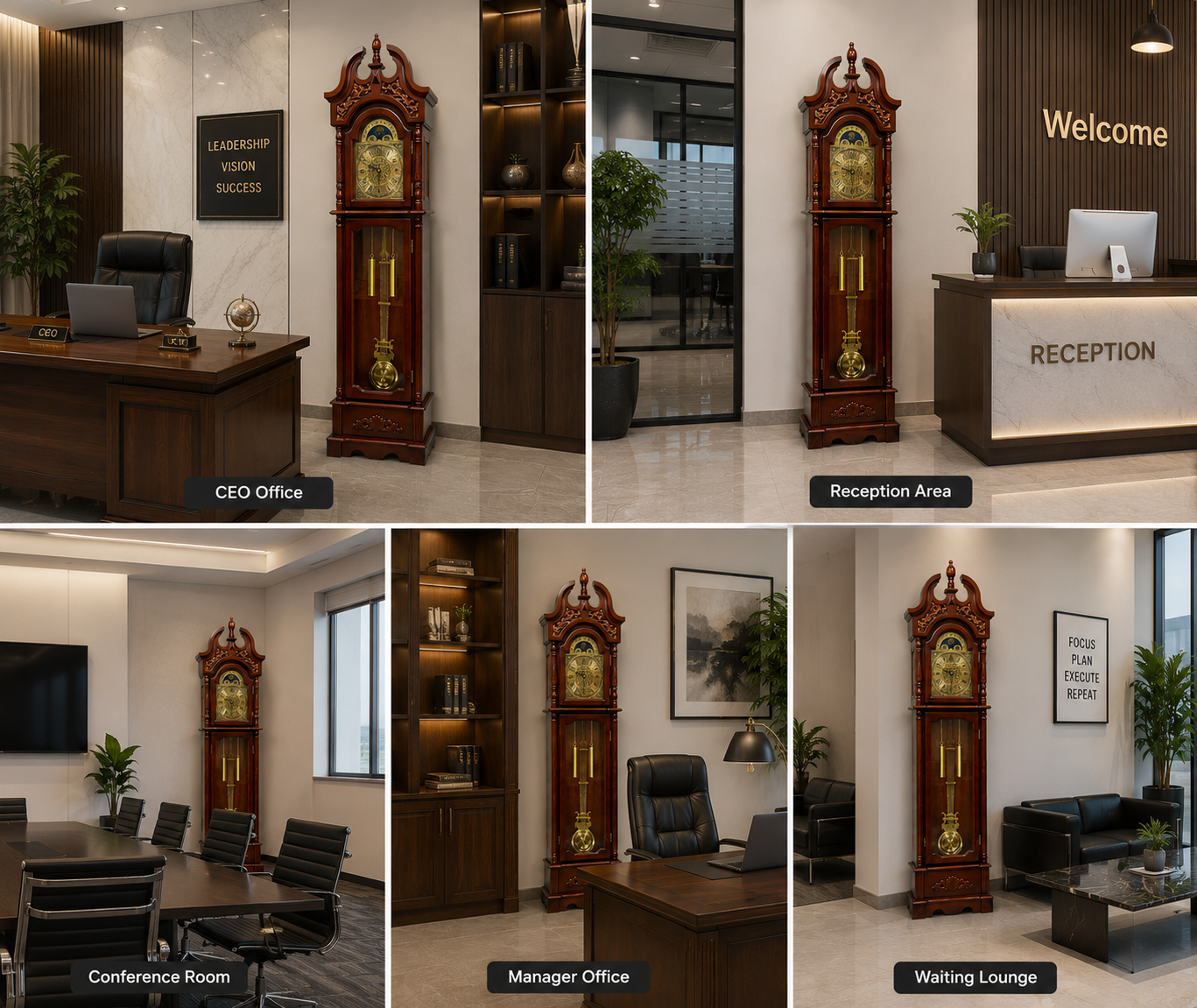 03878cc8-7fb0-4ca9-89b3-abb8e7b9bc1b Royal Heritage Wooden Grandfather Clock – 72 Inch | Classic Pendulum Floor ClockSize: 72” H × 18” W × 10” D - Image 1