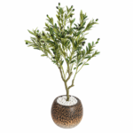 4ft Artificial Olive Tree Plant Realistic Faux Olive Tree with Decorative Pot for Home & Office