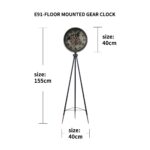 Metal Imported Standing Clock - Image 3