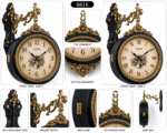 Vintage Double-Sided Hanging Wall Clock – European Style Decorative Clock - Image 8
