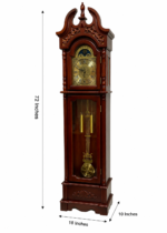Royal Heritage Wooden Grandfather Clock – 72 Inch | Classic Pendulum Floor ClockSize: 72” H × 18” W × 10” D - Image 4