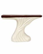 Premium Wave Sculpted Fiber Console Table – 48 Inch Modern Decorative Console - Image 4