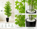 8FT Premium Artificial Maple Tree with Black Planter | Neem Plant