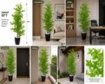 8FT Premium Artificial Maple Tree with Black Planter | Neem Plant - Image 3