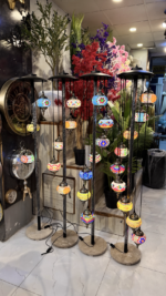 Turkish Mosaic Multi-Globe Floor Lamp | Handmade-Style Colorful Hanging Glass Lantern for Home Décor