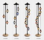 Turkish Mosaic Multi-Globe Floor Lamp | Handmade-Style Colorful Hanging Glass Lantern for Home Décor - Image 3
