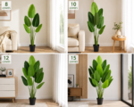 Premium Artificial Bird of Paradise Plant | Realistic Tropical Indoor Plant – 8, 10, 12 & 15 Leaves - Image 2