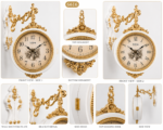 Vintage Double-Sided Hanging Wall Clock – European Style Decorative Clock - Image 9