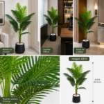 4.5 Feet Artificial Palm Plant with Pot |Realistic Tropical Floor Plant for Home & Office Décor - Image 3