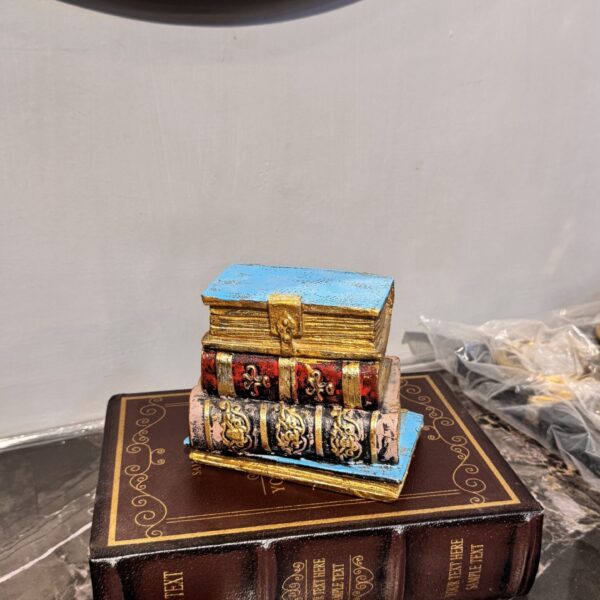 Vintage Stacked Books Decorative Showpiece | Antique Library Book Sculpture for Table, Shelf & Office Décor