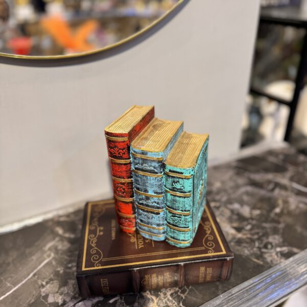Vintage Decorative Book Set – Antique Style Faux Books for Bookshelf, Console Table & Home Décor