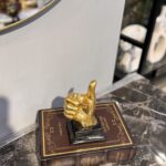 Golden Hand Gesture Decorative Showpiece – Luxury Fiber Resin Tabletop Sculpture for Home & Office Décor - Image 2