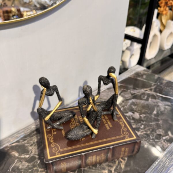 African Tribal Musician Figurine Set – Handmade-Style Decorative Showpiece for Home, Office & Table Décor
