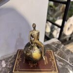 Vintage Golden Reading Man Sculpture – Fiber Resin Book Lover Figurine for Home, Office & Study Décor - Image 2
