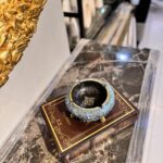 Luxury Decorative Ashtray – Black & Turquoise Fiber Resin Tabletop Ashtray for Home & Office