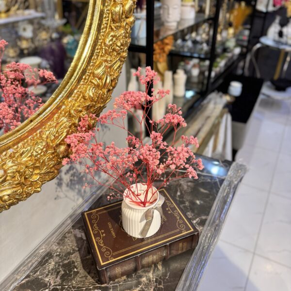 Mini Baby’s Breath Flower Arrangement with Decorative Pot | Tabletop Floral Décor