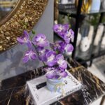 Artificial Phalaenopsis Orchid Flower Arrangement with Pot | Pink & Purple Tabletop Home Décor