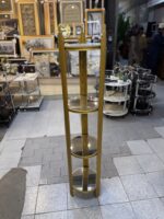 Luxury Golden 4-Tier Corner Display Stand with Glass Shelves. - Image 5