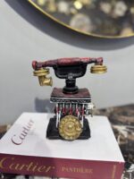 Vintage Rotary Telephone Decorative Showpiece | Antique Retro Phone Sculpture for Table, Shelf & Office Décor
