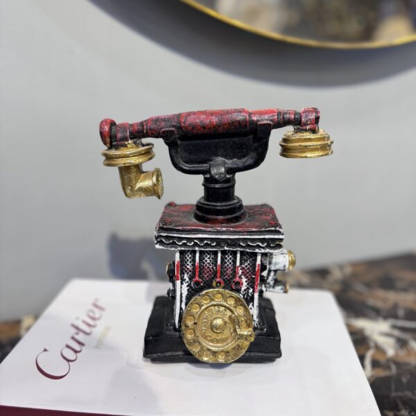 Vintage Rotary Telephone Decorative Showpiece | Antique Retro Phone Sculpture for Table, Shelf & Office Décor