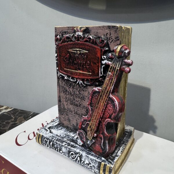 Vintage Violin Decorative Bookend & Showpiece | Antique Music-Themed Table & Bookshelf Décor