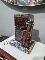 Vintage Violin Decorative Bookend & Showpiece | Antique Music-Themed Table & Bookshelf Décor - Image 4