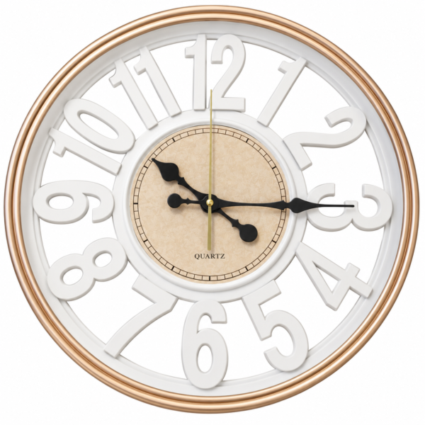 Wall Clock with Raised Numbers